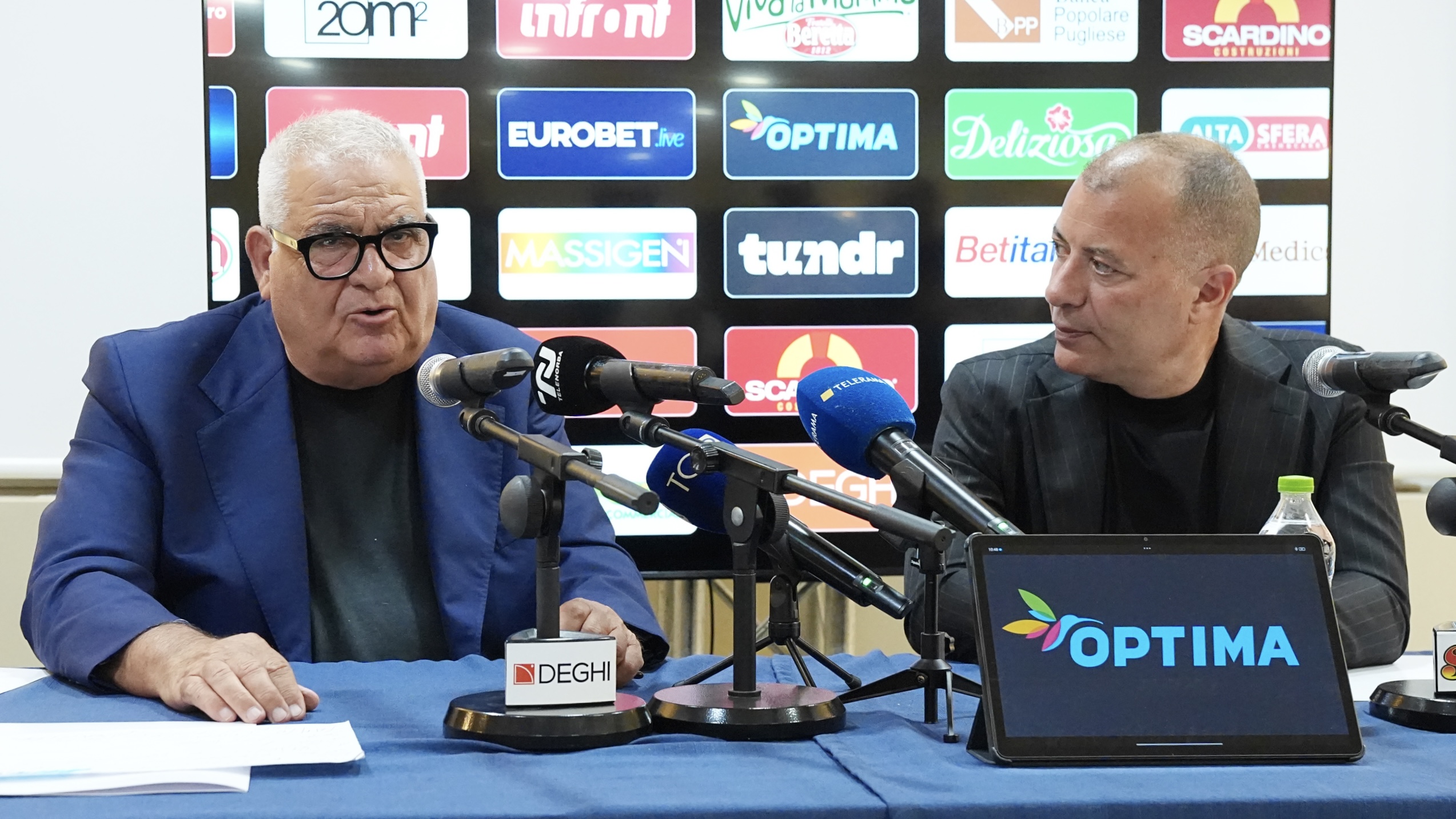 La conferenza stampa del Presidente Sticchi Damiani e del Responsabile Area Tecnica Corvino
