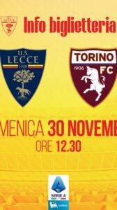 Lecce – Torino: info biglietteria