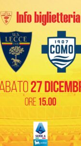 Lecce – Como: info biglietteria