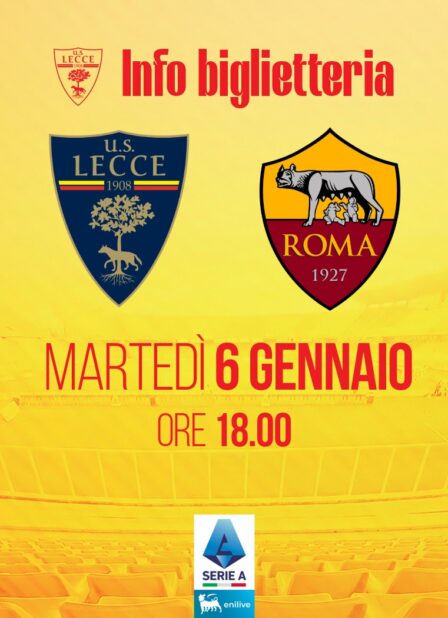 Lecce – Roma: info biglietteria